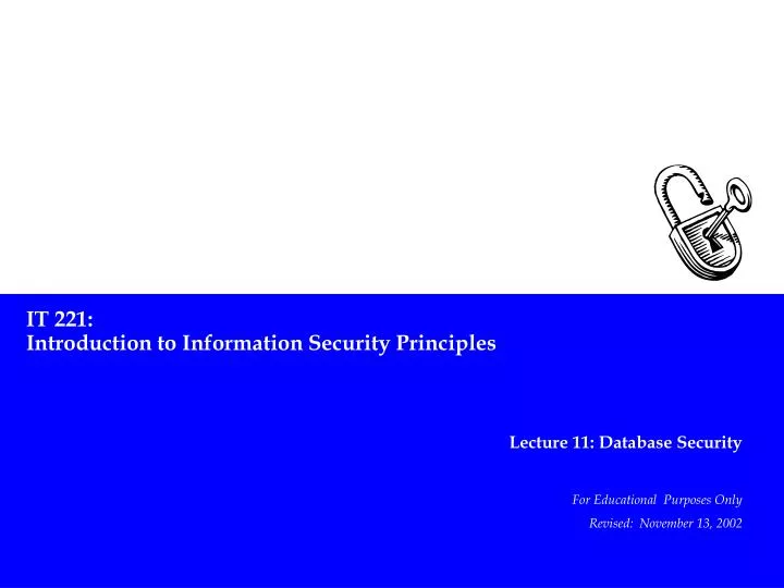 it 221 introduction to information security principles