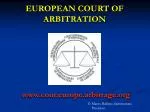 EUROPEAN COURT OF ARBITRATION