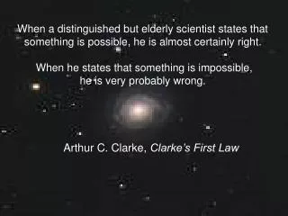 Arthur C. Clarke, Clarke’s First Law