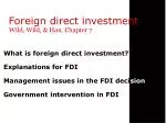 Foreign direct investment - slide 1