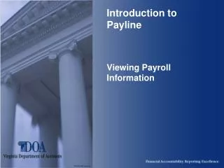 Introduction to Payline Viewing Payroll Information