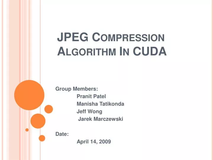 jpeg compression algorithm in cuda