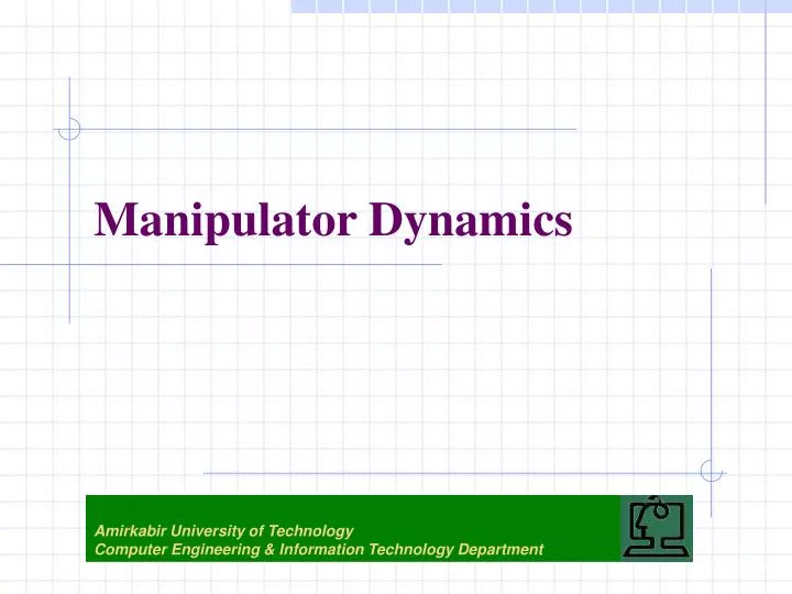 manipulator dynamics