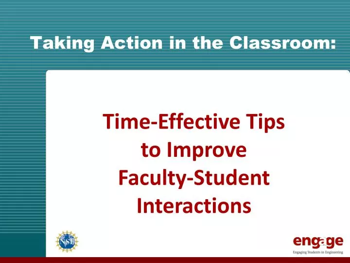 taking action in the classroom