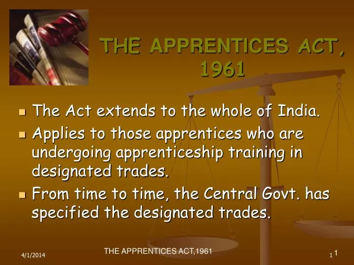 the apprentices act 1961