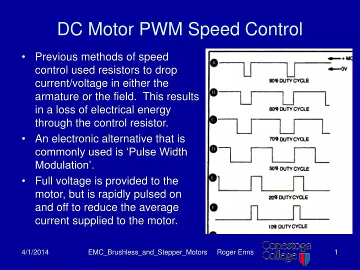 dc motor pwm speed control