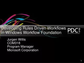 Developing Rules Driven Workflows in Windows Workflow Foundation