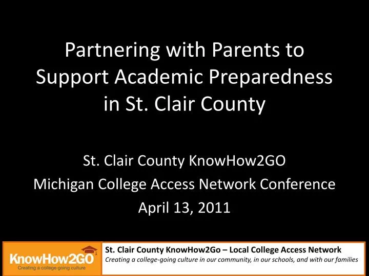partnering with parents to support academic preparedness in st clair county