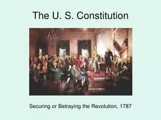 The U. S. Constitution