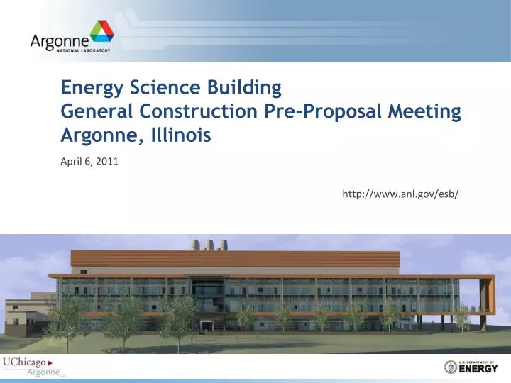 energy science building general construction pre proposal meeting argonne illinois