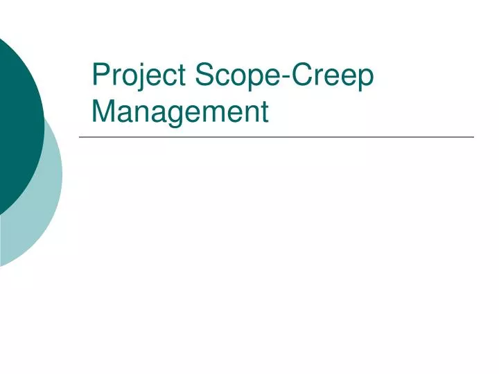 project scope creep management