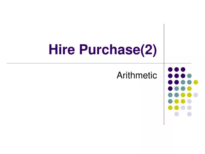 hire purchase 2