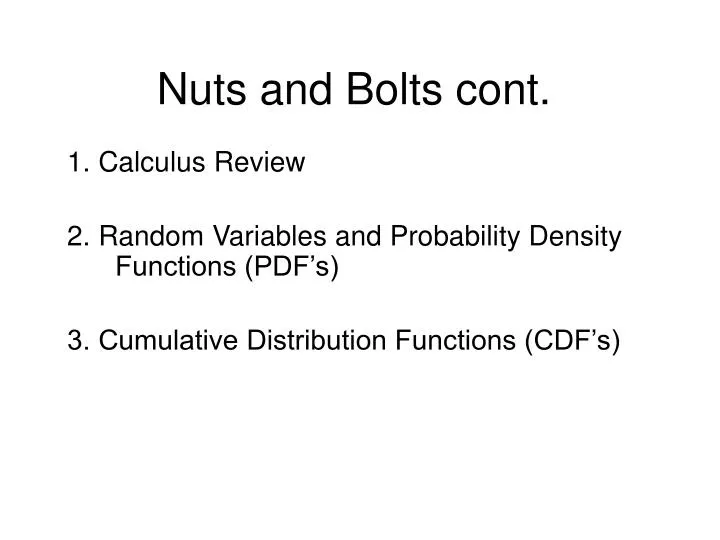 nuts and bolts cont