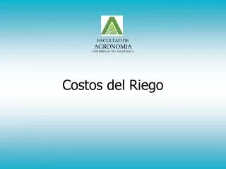 costos del riego