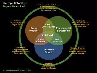 The Triple Bottom Line People • Planet • Profit