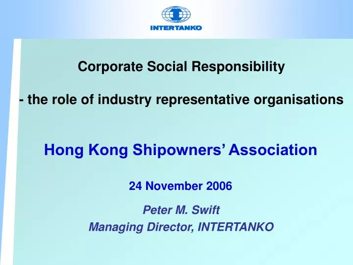corporate social responsibility the role of industry representative organisations