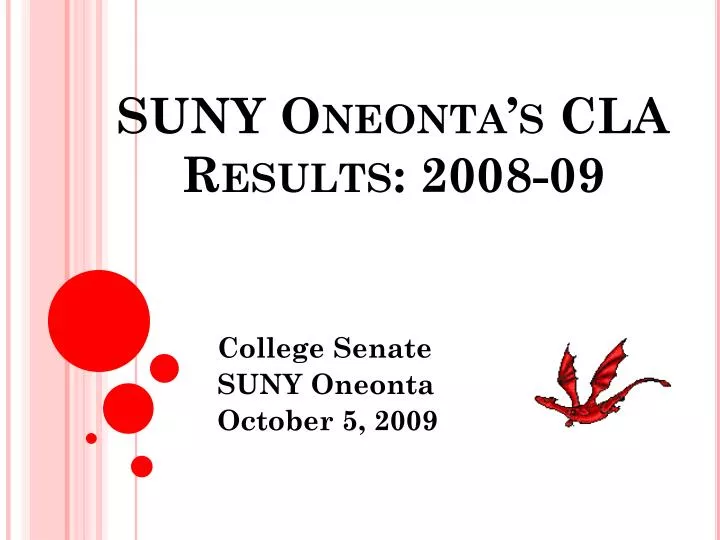 suny oneonta s cla results 2008 09
