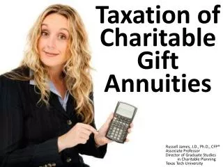 Taxation of Charitable Gift Annuities