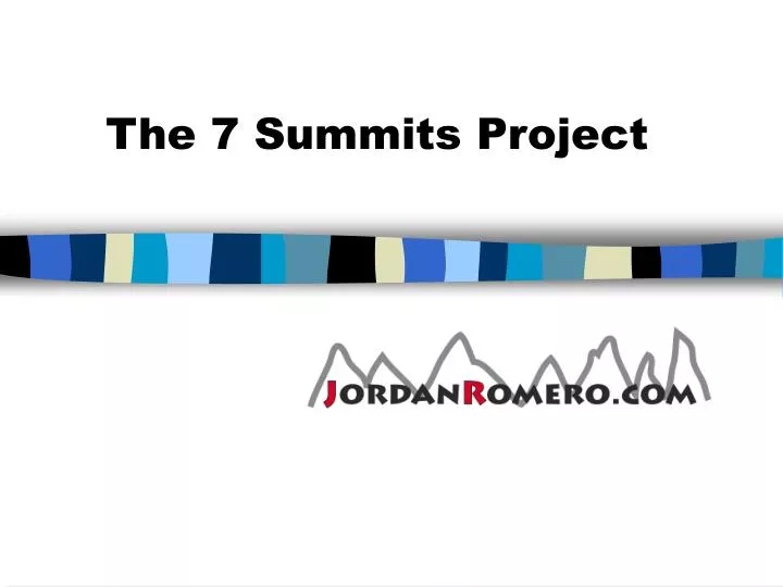 the 7 summits project