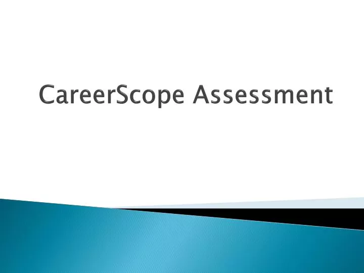 careerscope assessment