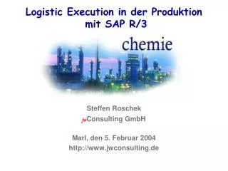 Logistic Execution in der Produktion mit SAP R/3
