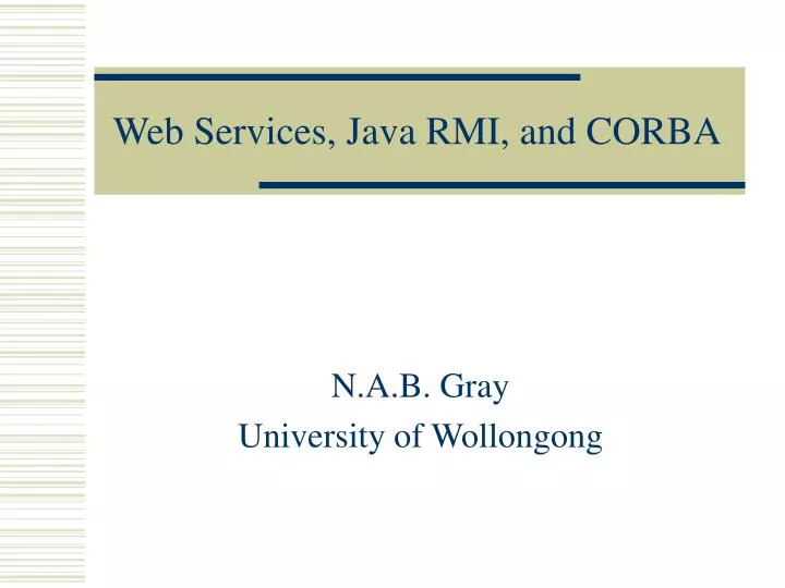 web services java rmi and corba