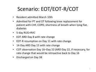 Scenario: EOT/EOT-R/COT