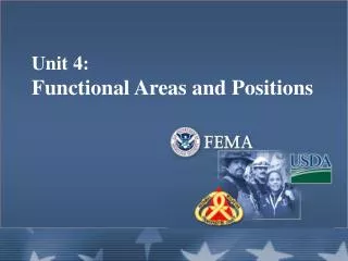 Unit 4: Functional Areas and Positions