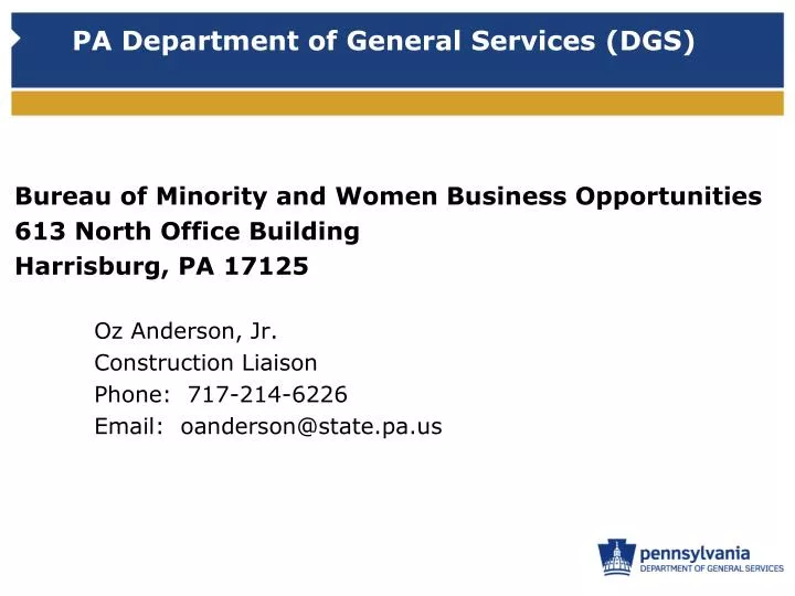 pa department of general services dgs