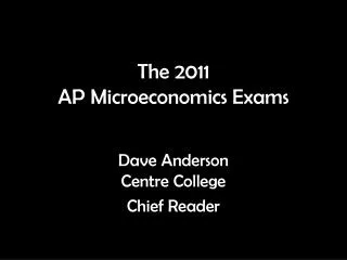 The 2011 AP Microeconomics Exams
