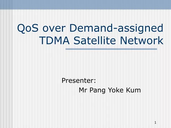 qos over demand assigned tdma satellite network