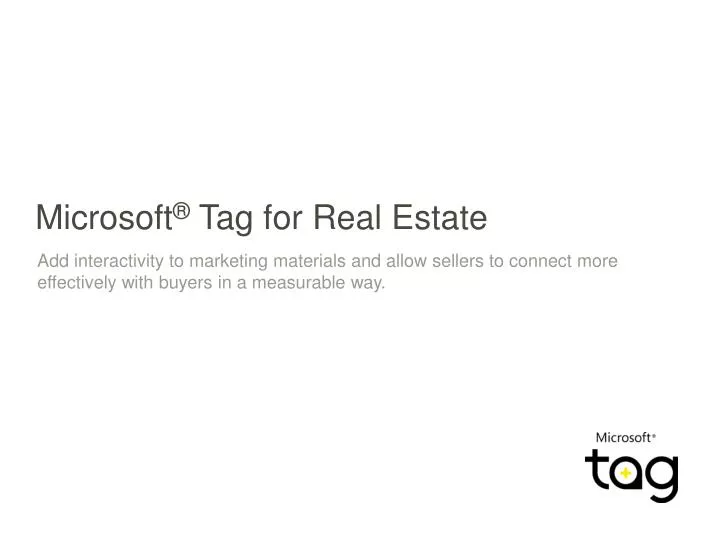 microsoft tag for real estate