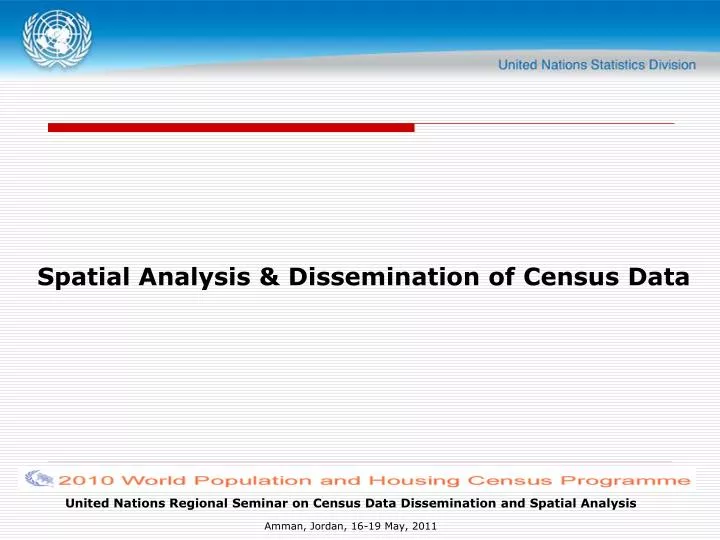 spatial analysis dissemination of census data
