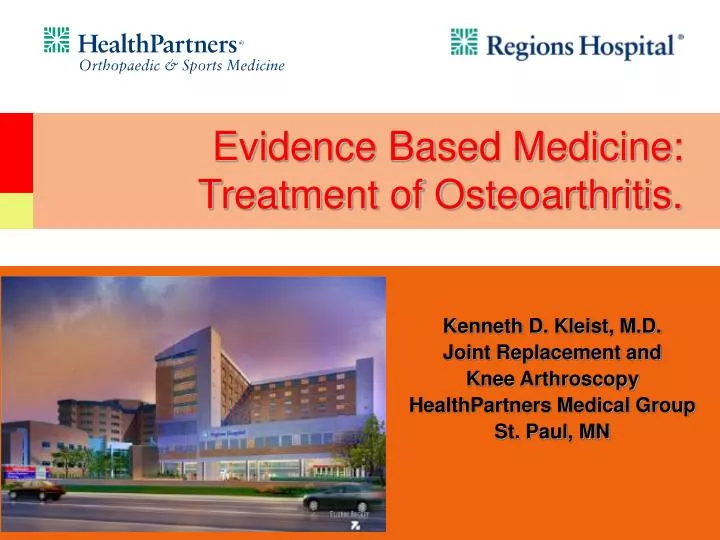 evidence based medicine treatment of osteoarthritis