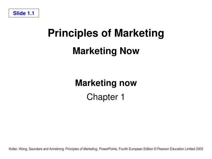 principles of marketing marketing now