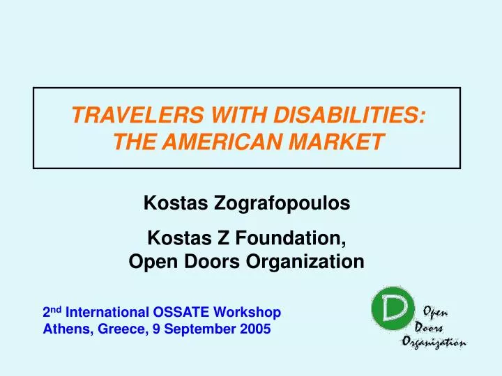 travelers with disabilities the american market