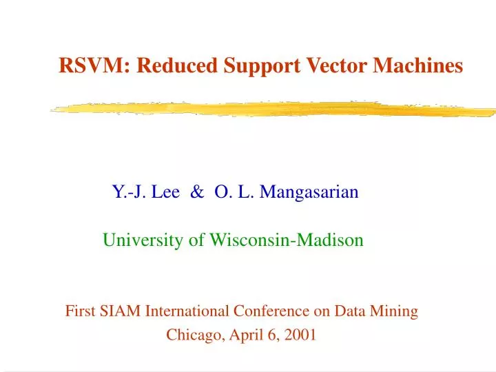 rsvm reduced support vector machines