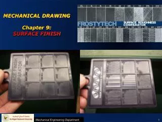 MECHANICAL DRAWING Chapter 9: SURFACE FINISH