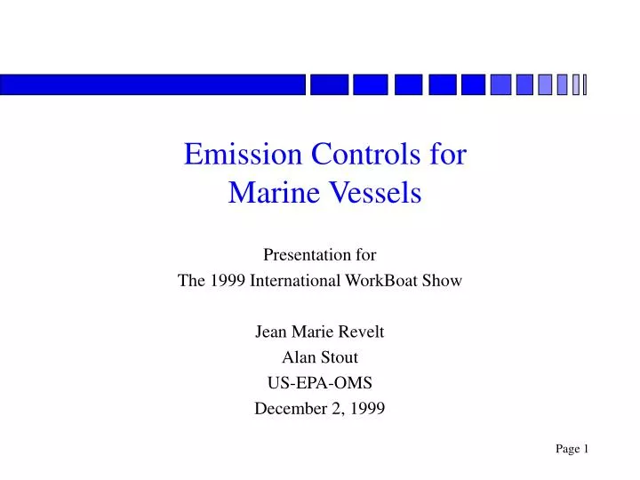 emission controls for marine vessels