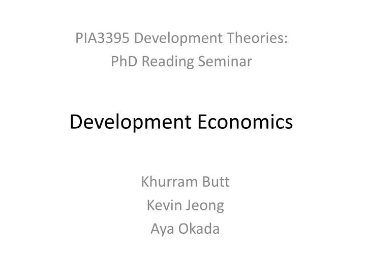 development economics