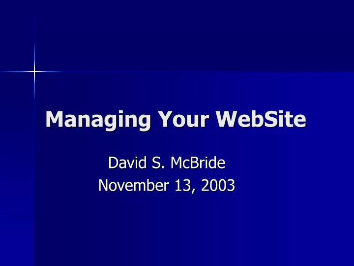 managing your website
