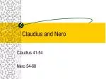 Claudius and Nero - slide 1