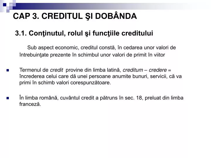 cap 3 creditul i dob nda