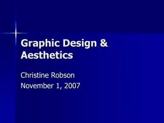 Graphic Design &amp; Aesthetics