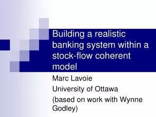 Building a realistic banking system within a stock-flow coherent model