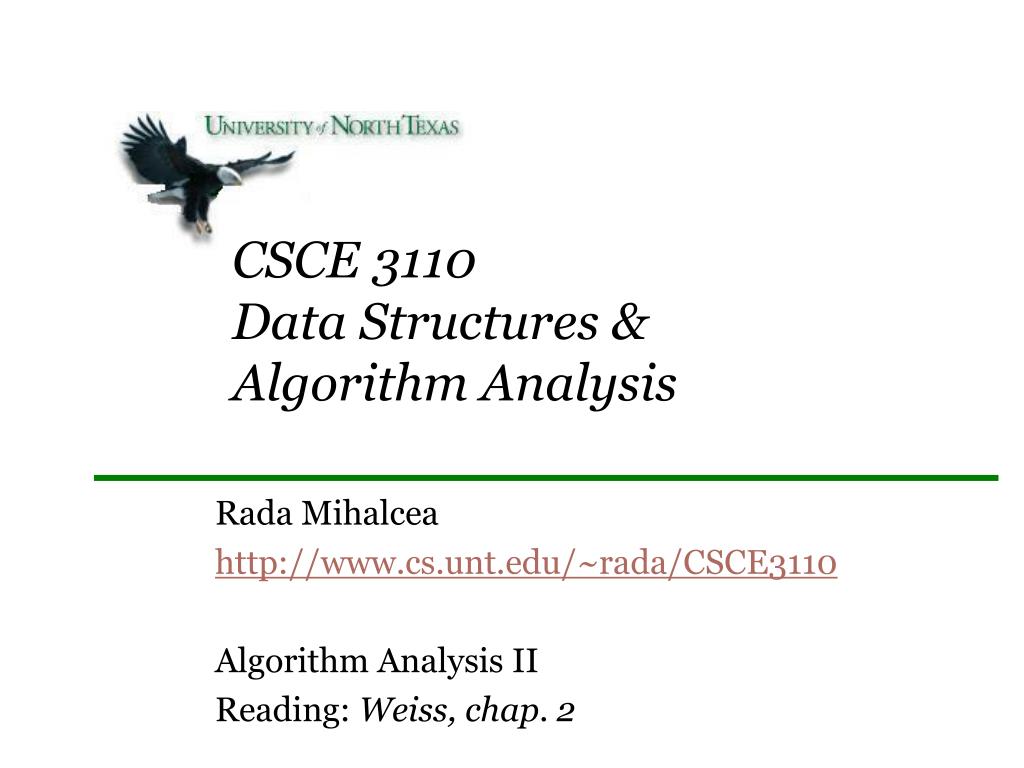 PPT - CSCE 3110 Data Structures & Algorithm Analysis PowerPoint ...