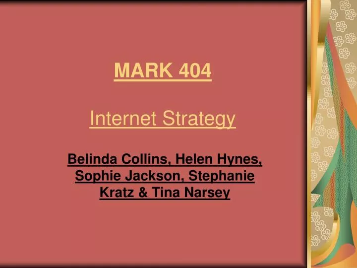 mark 404 internet strategy