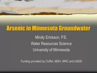Arsenic in Minnesota Groundwater