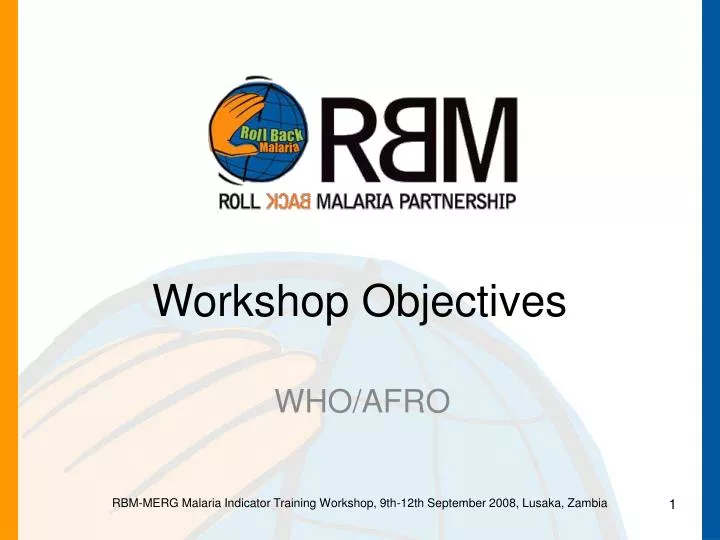 workshop objectives