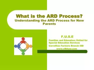 What is the ARD Process? Understanding the ARD Process for New Parents
